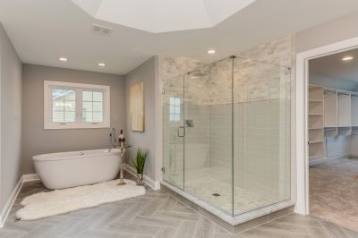 Modern Shower with Glass Doors